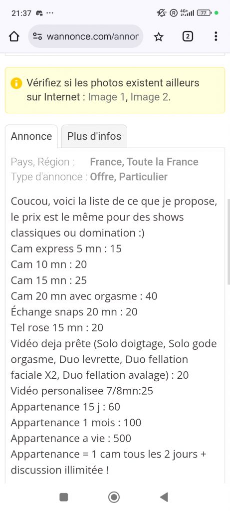 Camgirl domina dispo pour shows cam à PARIS 01 - annonce Wannonce