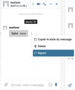 Signalement d’un message Wannonce