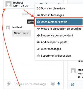 Signalement utilisateur via mini-chat