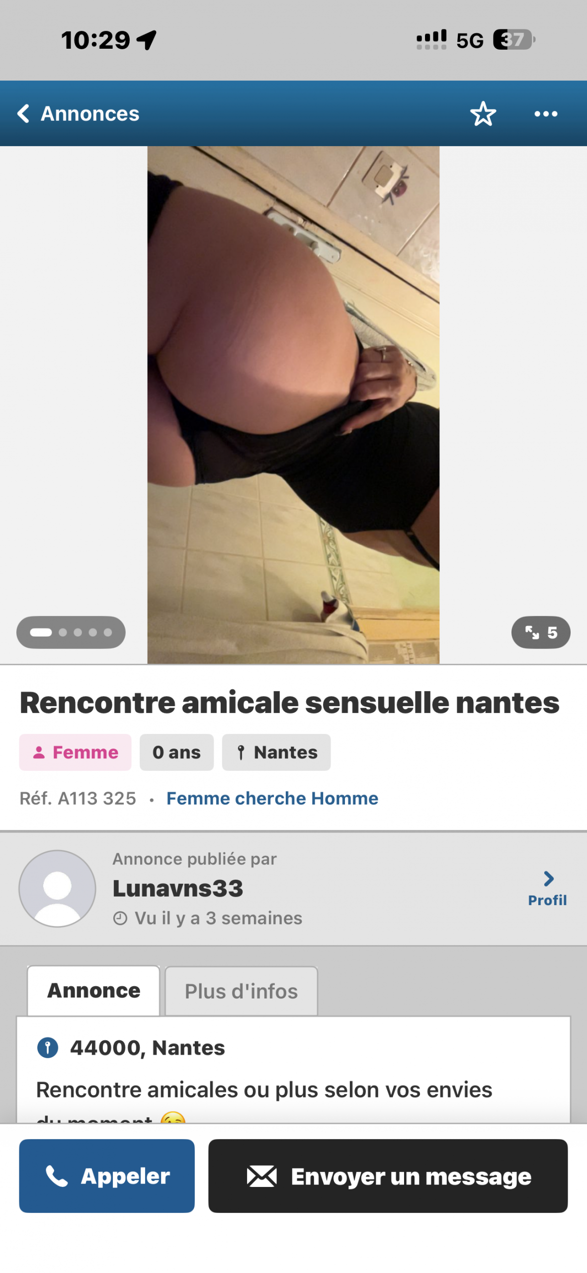 Annonce publiée sur l'application Wannonce